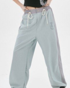 [NF] FLOWING TWO TONE STRING PANTS (BLUE)_F22QD322