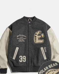 PBDT Varsity Jacket Charcoal