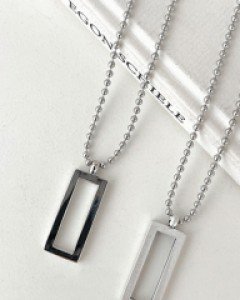 LeBon Square Silver Necklace