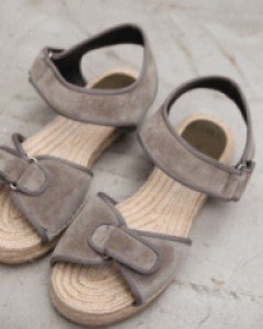 Sale-Cowhide Velcro Sandals-Gray240 55800-> 35000