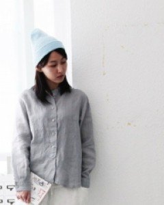 China Linen blouse -Gray