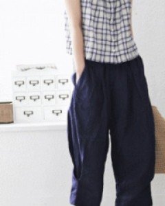 Side wrinkle pants -3Color