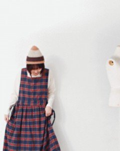 Raised Cotton Tartan Check Dress-2Color