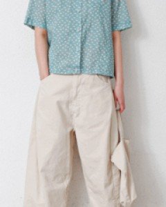 Incision Wide Baggy Pants-2Color