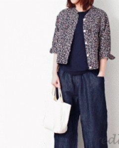 Sale-Flower Jacket-Navy 71800-->53800