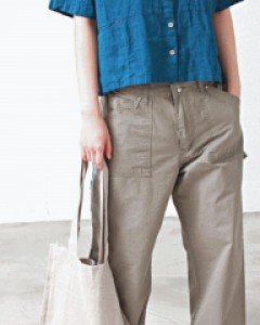 Square Pocket Cotton Pants-2Color