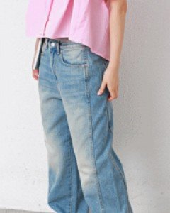 Sale-Wide Fit Incision Long Jeans 47800-->29800