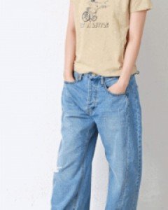 SALE-VINTAGE WIDE NATURAL JEANS-MEDIUM 74100-->59800