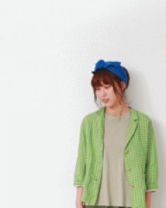 Linen check jacket-3Color