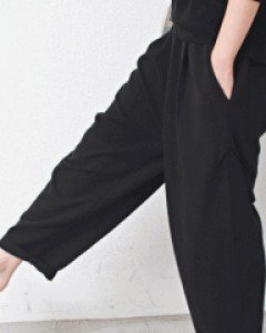 Side line pleated pants-2Color