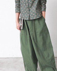 Wide Carpenter Cotton Pants-3Color