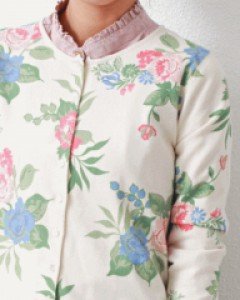 Flower knit cardigan