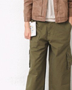 Washing Cargo Boot Cut Pants-3 Colors