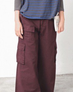 Washing Cargo Boot Cut Pants-3 Colors