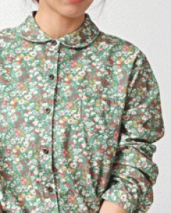 Round Karazan Flower Golden Blouse-2Color