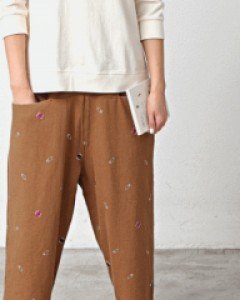 Crib embroidery pants