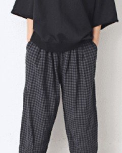 Gingham check pants-2 Colors