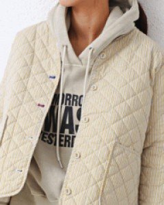 Striped padded jacket-3 Colors