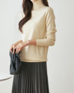 Cashmere Turtleneck Knit T-Shirt C101433