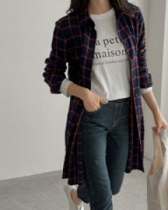 Folded Check Long Shirt MA09287