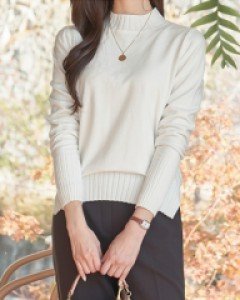 [valyou] Soft Wrinkles half-neck Knitwear