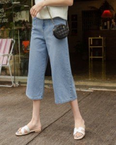 Curry Cropped Denim Pants