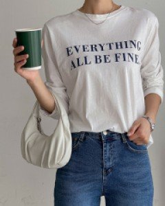 Ev English lettering T-shirt C082226