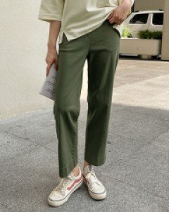 Button wide cotton pants MA08255