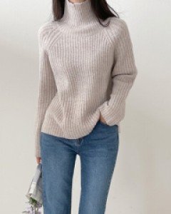 K. wool ribbed turtleneck knitwear C120577