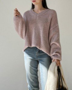 Color alpaca wool knitwear C122914