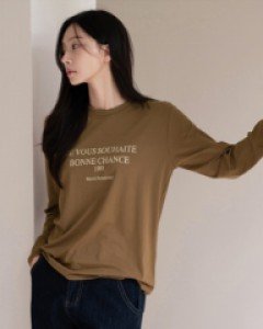 [valyou] LeTension Lettering Long-sleeved T-shirt