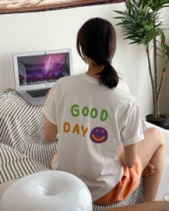 Good Day Lettering Short-sleeve T-shirt