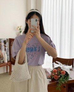 [valyou] HARPY printed puff short-sleeved T-shirt