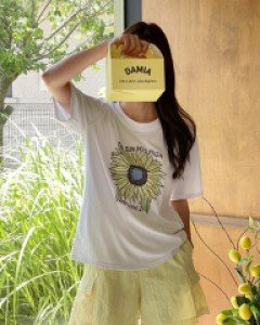 Sunflower Printed Short Sleeved T-Shirt