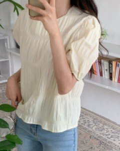 Only One Linkle Short-Sleeved Blouse