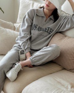 Angels Zip-Up Sweatshirt Jogger Set