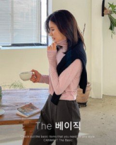 [The Basic] Chewy color turtleneck T-shir