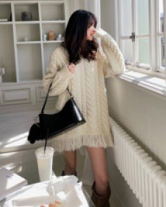 Alvin twist knit dress