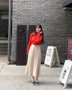 daily long flare skirt