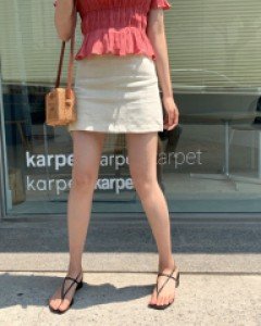 Linen Short Skirt