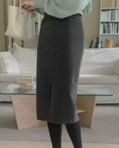 Corduroy Button Skirt