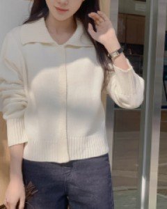 Yogurt Kara knit zip-up_20 days