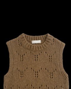 Punching Alpaca Knit Vest