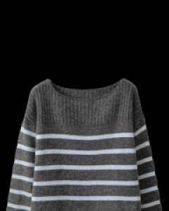 Stripe Boat Neck Knit