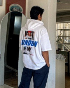 (XL~6XL)러스핀 LONDON 후드반팔티