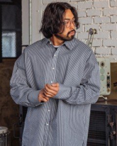 (L~5XL)열광하다 스트라이프 셔츠