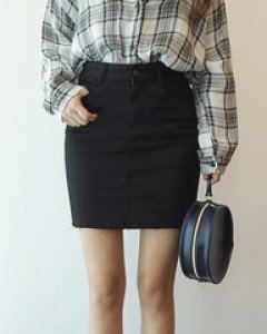 NA945(S~XL)데일리 면스커트(블랙)