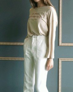 NA2056NA2057(S-XL)빅포켓 배기진(아이보리,블랙)