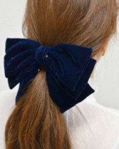 Twinkle Velvet Ribbon Hairpin [Celeb's Pick]