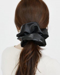 Oversized Leather Scrunchie